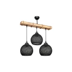 MODELIGHT Aspen 3-lü lüstur – qara, yumru toplu