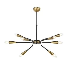 AVONNİ 8 qollu lüstur, qara-gold rəngli
