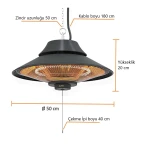 MirKraft Elirg 2000 W İnfraqırmızı Tavan İstilik Qurğusu