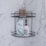 Dalğa naxışlı hamam rəfi, 2-li dəst, qara rəng, SB066